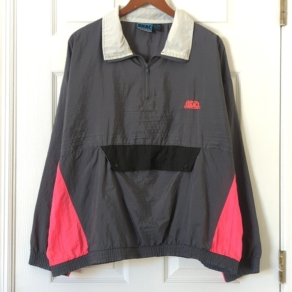 Beverly Hills Athletic Club Other - Beverly Hills Athletic Club 80's Vintage Colorblock Pullover Windbreaker Gray M